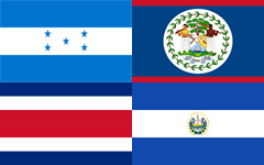 Belize, Costa Rica, El Salvador, Guatemala, Honduras, Nicaragua, Panama, Dominican Republic